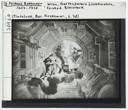 Vorschaubild Johann Michael Rottmayr: Fresko in der Bibliothek Wien, Gartenpalais Liechtenstein 